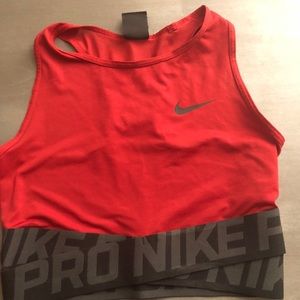 Nine pro dri fit, red crop top!